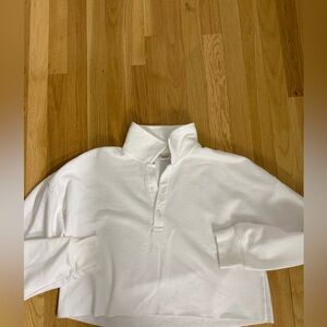 Aritzia Sunday Best Cropped White Sweater